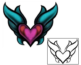 Heart Tattoo Specific Body Parts tattoo | DBF-00640