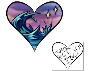 Heart Tattoo Specific Body Parts tattoo | DBF-00643