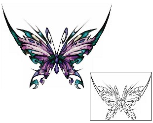 Butterfly Tattoo Specific Body Parts tattoo | DBF-00659