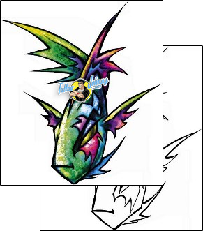 Fish Tattoo tattoo-styles-cartoon-tattoos-david-bollt-dbf-00727