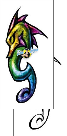 Sea Creature Tattoo tattoo-styles-cartoon-tattoos-david-bollt-dbf-00731