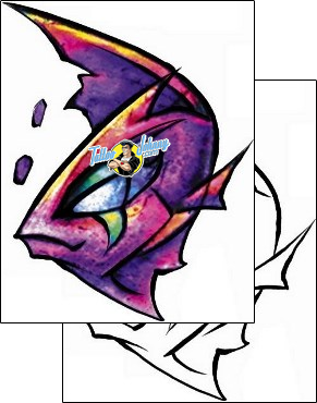 Fish Tattoo tattoo-styles-cartoon-tattoos-david-bollt-dbf-00778