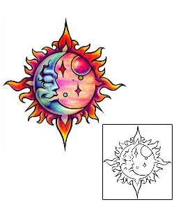 Sun Tattoo Astronomy tattoo | DBF-01157