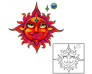 Sun Tattoo Astronomy tattoo | DBF-01160