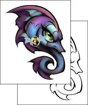 Fish Tattoo marine-life-seahorse-tattoos-david-bollt-dbf-01508