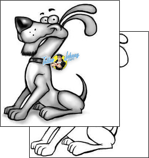 Dog Tattoo tattoo-styles-cartoon-tattoos-david-doepp-ddf-00008