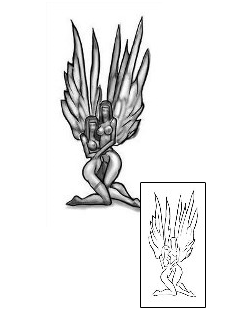 Angel Tattoo Religious & Spiritual tattoo | DDF-00029