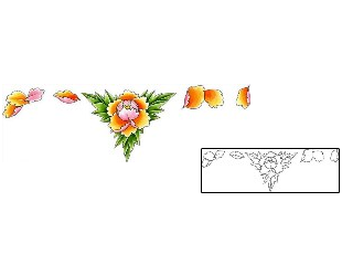 Peony Tattoo Specific Body Parts tattoo | DFF-00019