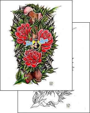 Flower Tattoo rose-tattoos-damien-friesz-dff-00059
