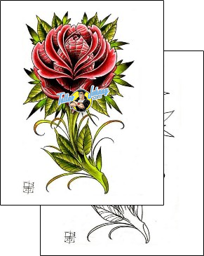 Rose Tattoo plant-life-rose-tattoos-damien-friesz-dff-00072