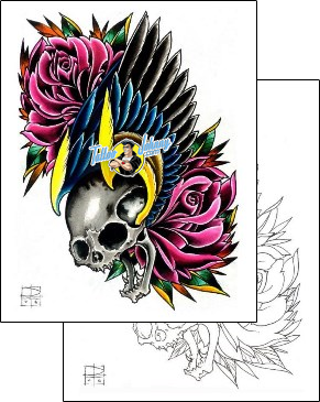 Wings Tattoo skull-tattoos-damien-friesz-dff-00076