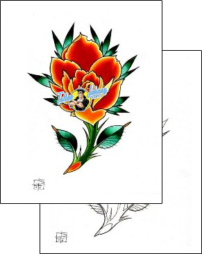 Flower Tattoo plant-life-flowers-tattoos-damien-friesz-dff-00082