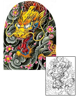 Dragon Tattoo Specific Body Parts tattoo | DFF-00097
