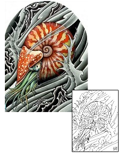 Marine Life Tattoo Specific Body Parts tattoo | DFF-00106