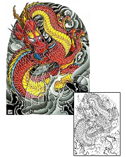 Dragon Tattoo Specific Body Parts tattoo | DFF-00109