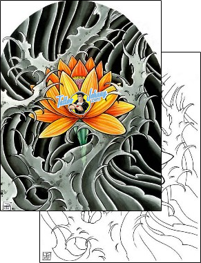 Flower Tattoo plant-life-flowers-tattoos-damien-friesz-dff-00111