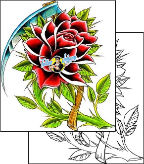 Flower Tattoo plant-life-flowers-tattoos-damien-friesz-dff-00122