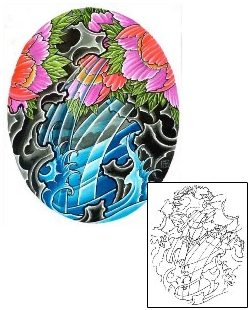 Asian Tattoo Plant Life tattoo | DFF-00201