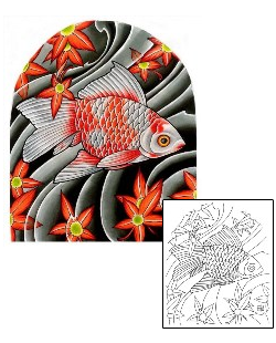 Koi Tattoo Specific Body Parts tattoo | DFF-00213