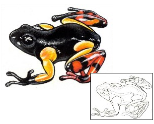 Frog Tattoo Reptiles & Amphibians tattoo | DFF-00215