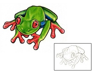 Frog Tattoo Reptiles & Amphibians tattoo | DFF-00220