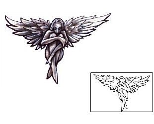 Angel Tattoo Religious & Spiritual tattoo | DFF-00303