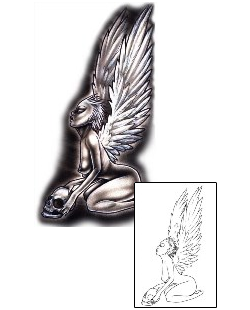 Angel Tattoo Religious & Spiritual tattoo | DFF-00305