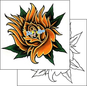 Flower Tattoo plant-life-flowers-tattoos-damien-friesz-dff-00331