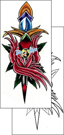 Flower Tattoo plant-life-flowers-tattoos-damien-friesz-dff-00338