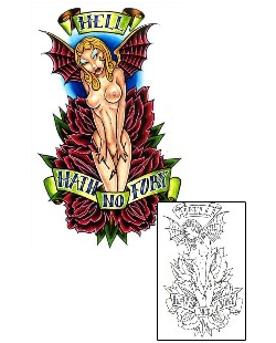 Breast Tattoo Hell Hath No Fury Tattoo