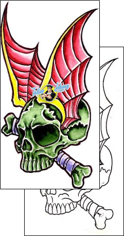 Wings Tattoo skull-tattoos-damien-friesz-dff-00403