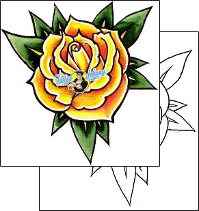 Flower Tattoo plant-life-flowers-tattoos-damien-friesz-dff-00405