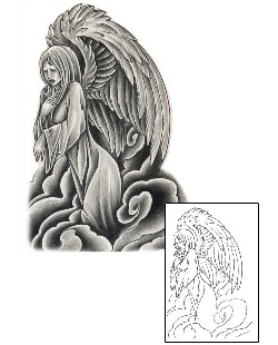 Angel Tattoo Religious & Spiritual tattoo | DFF-00530