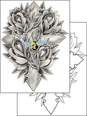 Rose Tattoo plant-life-rose-tattoos-damien-friesz-dff-00542
