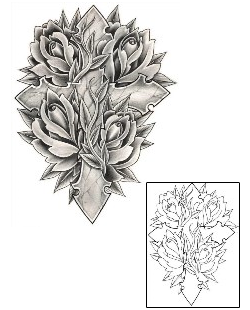 Rose Tattoo Religious & Spiritual tattoo | DFF-00542