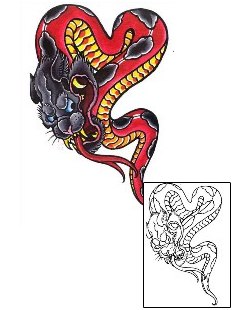 Featured Artist - Damien Friesz Tattoo Panther Head Snake Tattoo