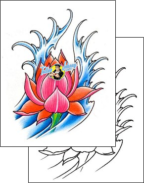 Lotus Tattoo for-women-lower-back-tattoos-damien-friesz-dff-00664