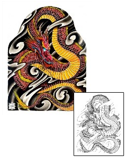 Dragon Tattoo Specific Body Parts tattoo | DFF-00723