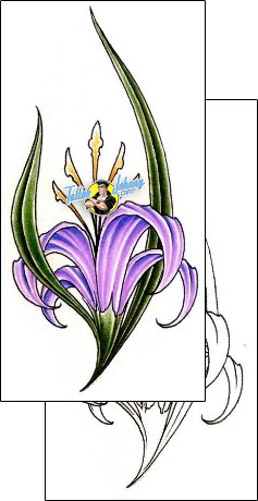 Flower Tattoo plant-life-lily-tattoos-damien-friesz-dff-00731