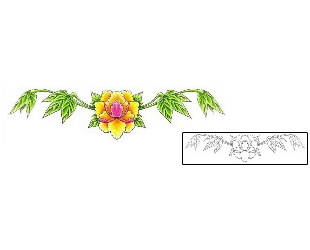 Lower Back Tattoo Plant Life tattoo | DFF-00813