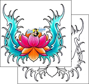 Lotus Tattoo for-women-lower-back-tattoos-damien-friesz-dff-00842