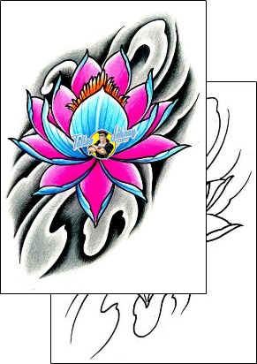 Flower Tattoo plant-life-flowers-tattoos-damien-friesz-dff-00843