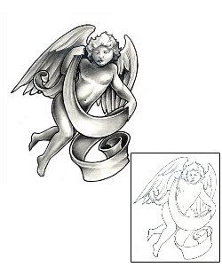 Angel Tattoo Religious & Spiritual tattoo | DFF-00853