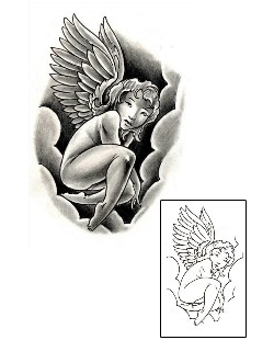 Angel Tattoo Religious & Spiritual tattoo | DFF-00875