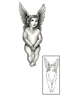 Angel Tattoo Religious & Spiritual tattoo | DFF-00880