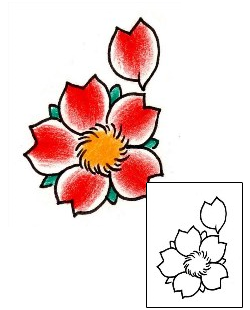 Asian Tattoo Plant Life tattoo | DFF-00890