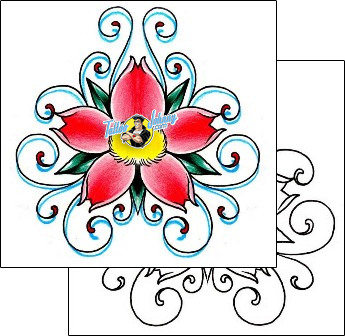 Flower Tattoo plant-life-flowers-tattoos-damien-friesz-dff-00894