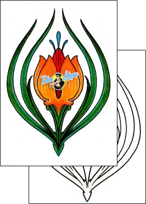 Flower Tattoo plant-life-flowers-tattoos-damien-friesz-dff-00896