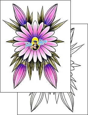 Daisy Tattoo plant-life-daisy-tattoos-damien-friesz-dff-00912