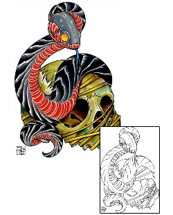 Snake Tattoo Horror tattoo | DFF-01026